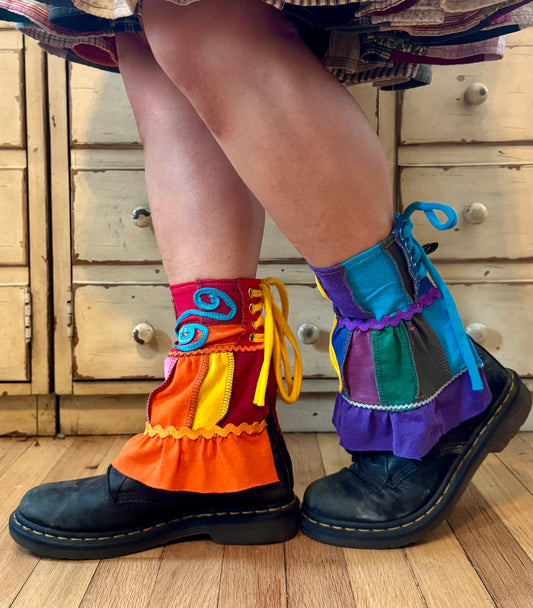 Twinned rainbow cuffs