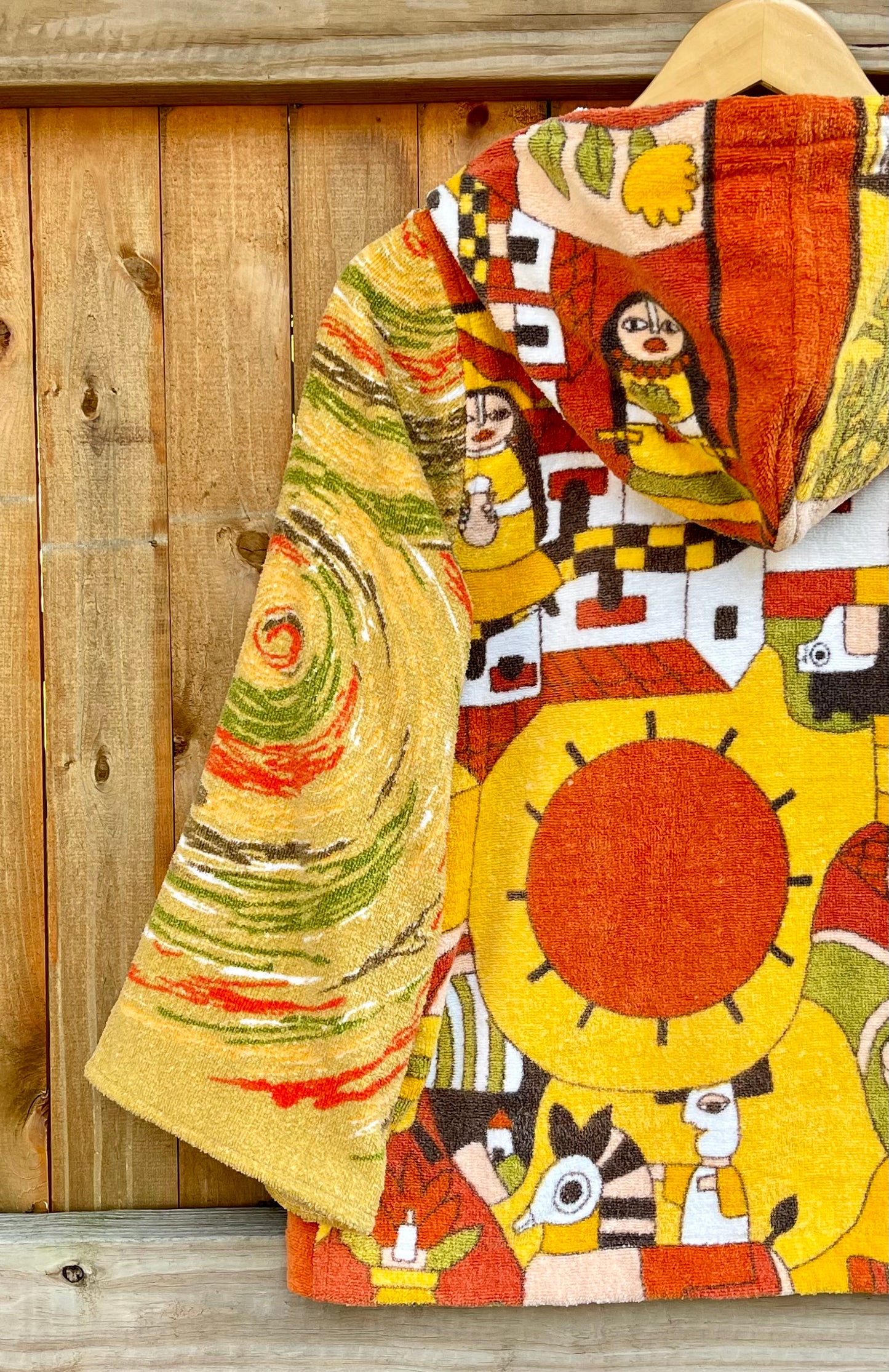 The art of Fernando Llort vintage towel hoodie, S/M