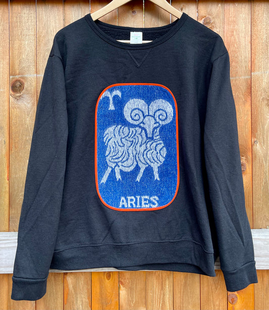 Zodiac sweatshirt, Aries, S/M