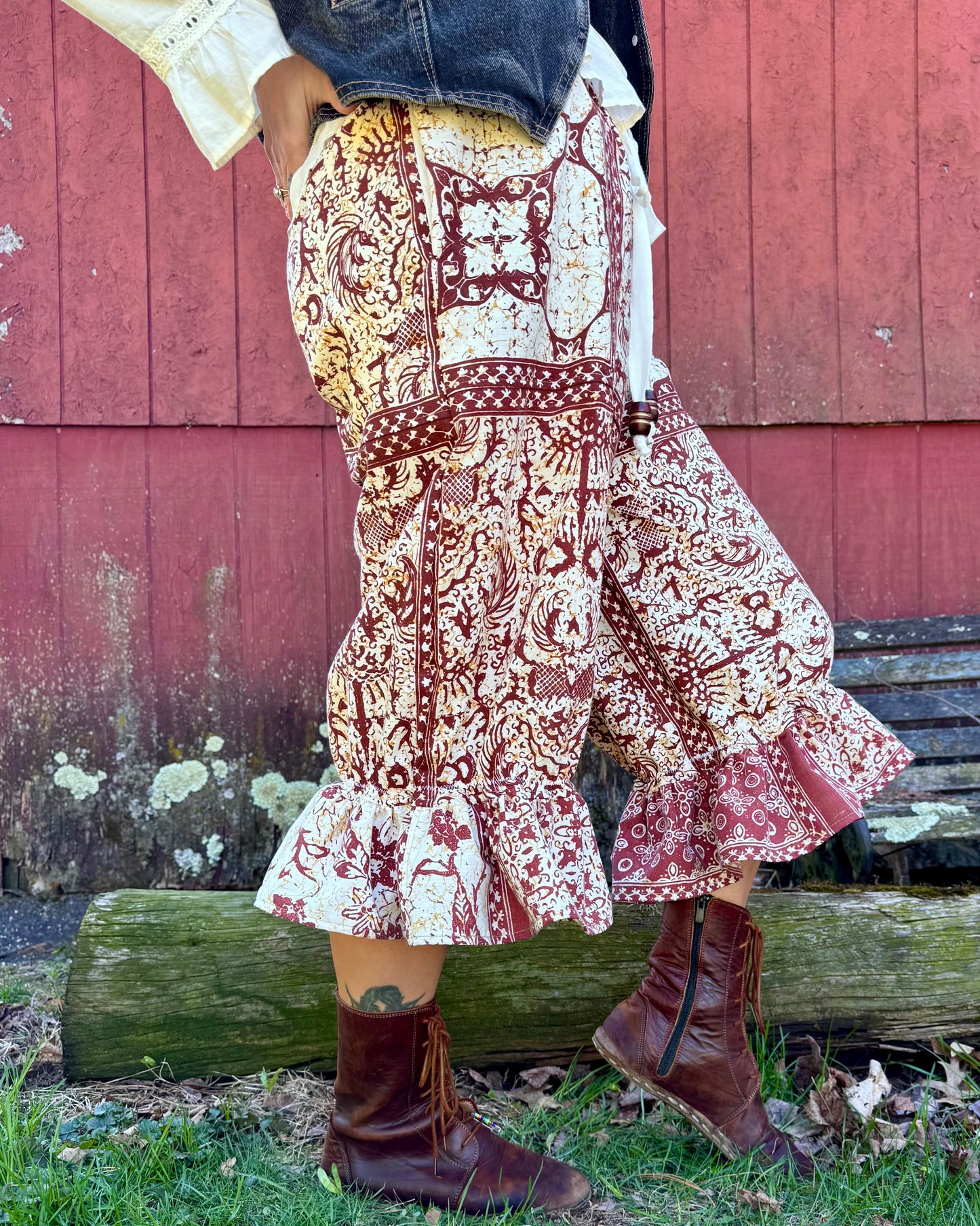 Block print Betty bloomers, XL+