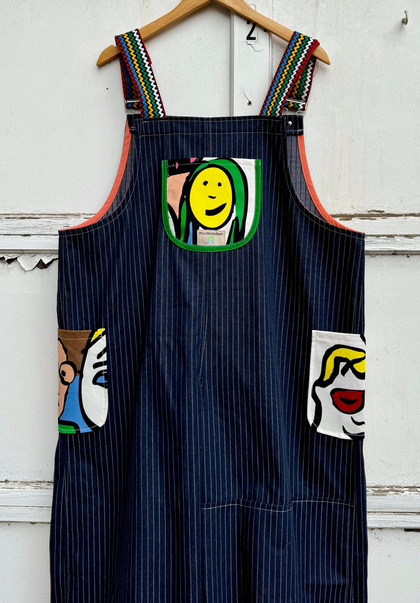 Fancy face overalls, XL/XXL