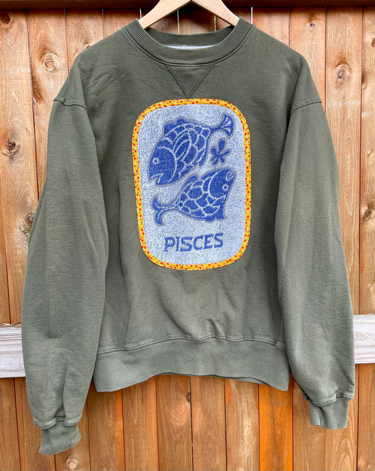 Zodiac sweatshirt, Pisces, M/L