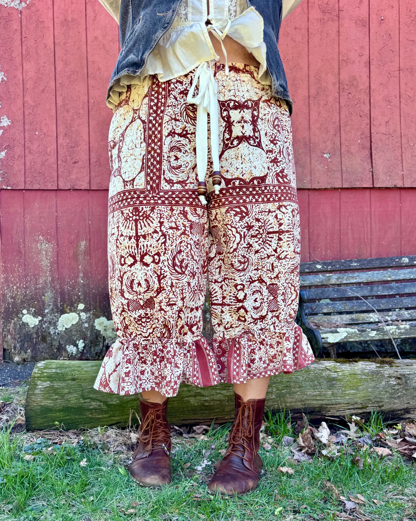 Block print Betty bloomers, XL+