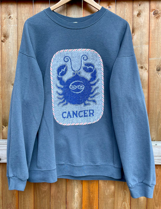 Zodiac sweatshirt, Cancer, L/XL/XXL