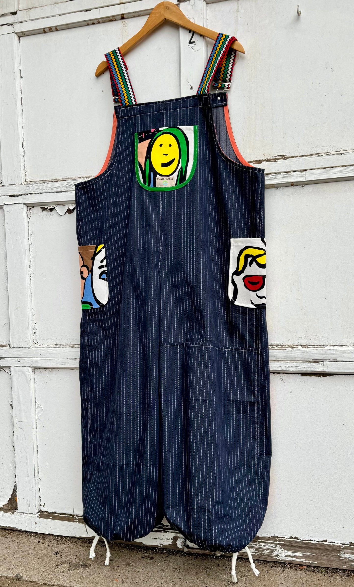 Fancy face overalls, XL/XXL