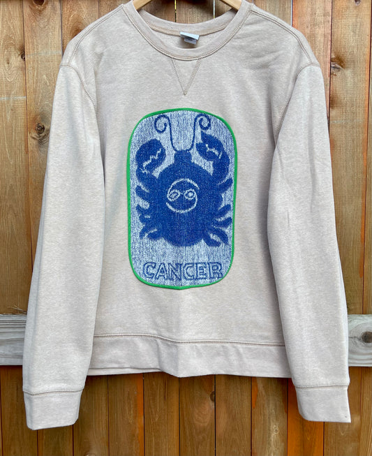 Zodiac sweatshirt, Cancer, M/L