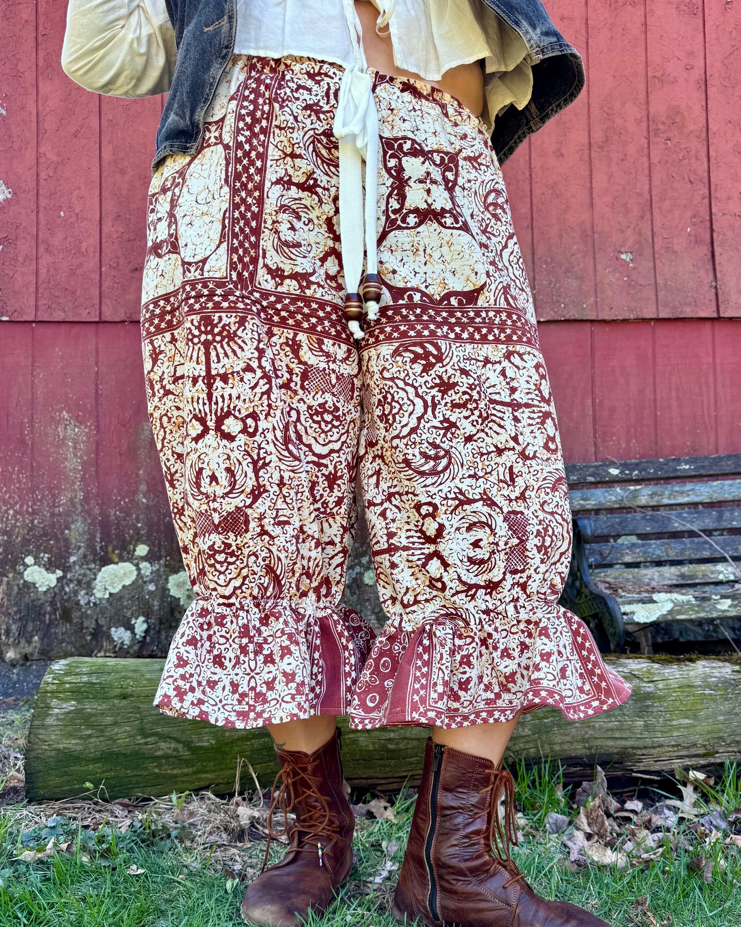 Block print Betty bloomers, XL+